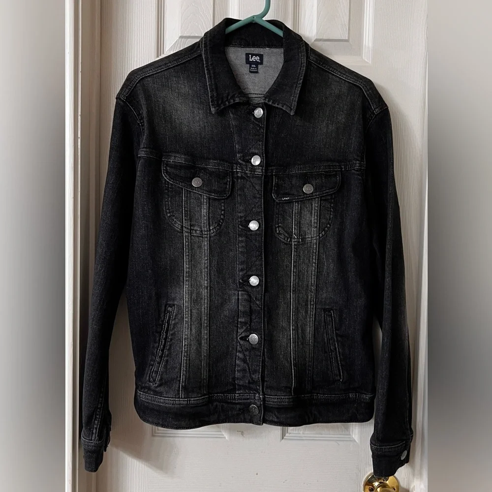 NEW Lee Women's Sz XXL Heritage Premium Stretch Classic Fit Black Denim Jacket - Picture 5 of 12